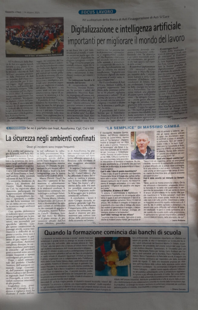 Spazi Confinati, la semplice di Massimo Gamba